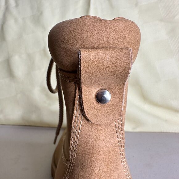 Madden Girl Dillan Combat Boots Lace Up Brown Side Zip Women's Size 5.5 NWB - Picture 10 of 12